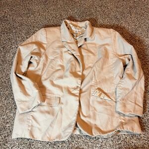 Pendleton Plus Women's Blazer Tan 20W 100% Virgin Wool Lined Jacket